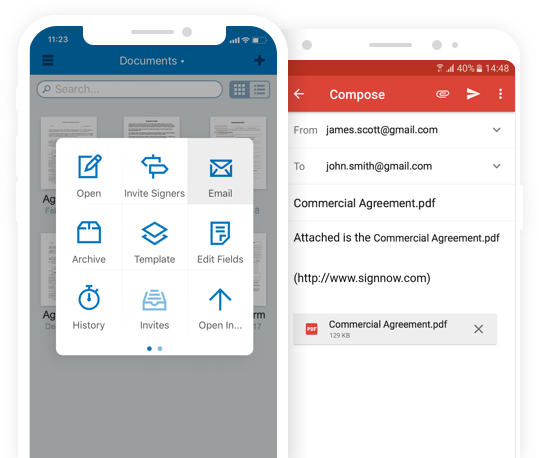 collect e-signatures on mobile devices