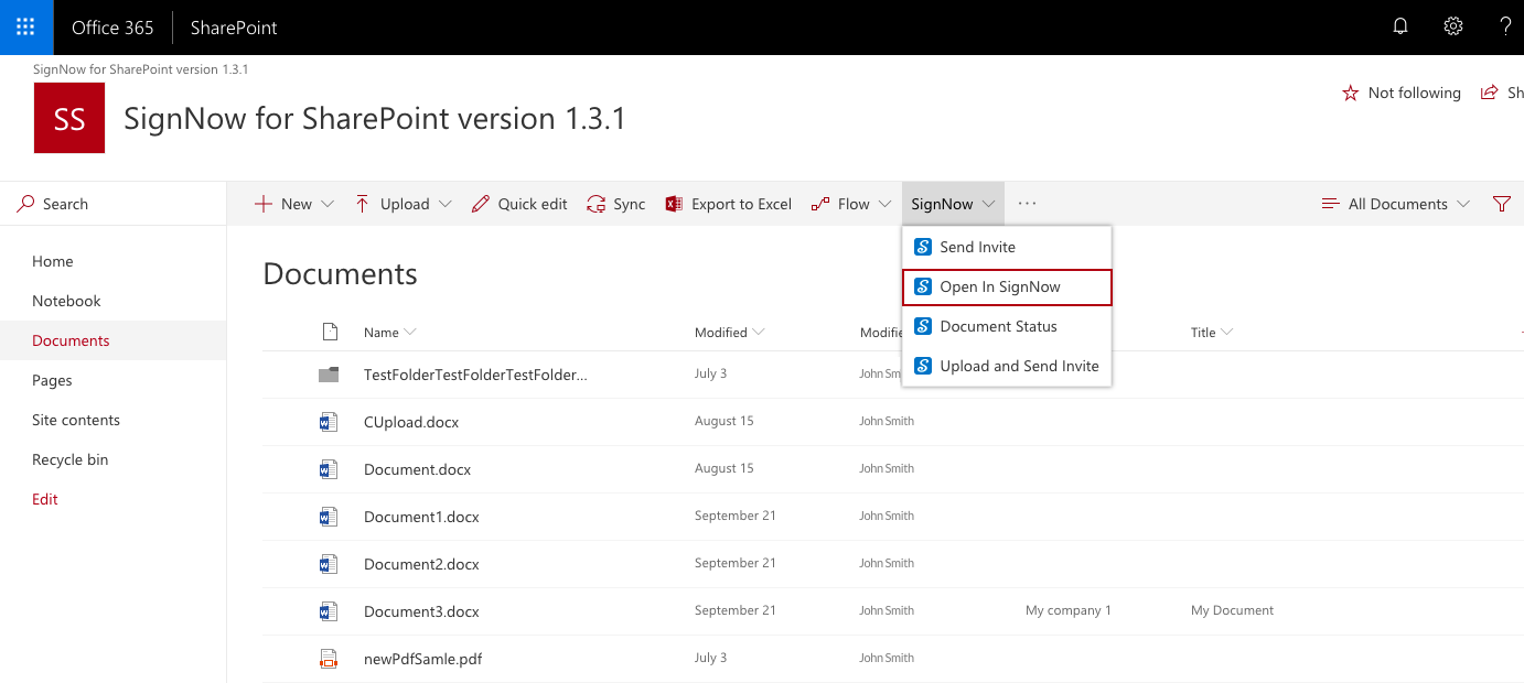 signNow SharePoint Integration signNow SharePoint Integration
